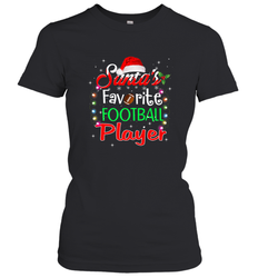 NFL Santa's Favorite Football Player Xmas Light Hat Christmas Women's T-Shirt