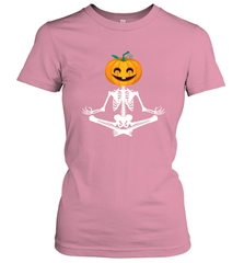 Halloween Yoga Zen Meditation Pumpkin skeleton Gift idea Women's T-Shirt Women's T-Shirt - jonhlittlestore88