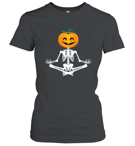 Halloween Yoga Zen Meditation Pumpkin skeleton Gift idea Women's T-Shirt Women's T-Shirt / Black / S Women's T-Shirt - jonhlittlestore88
