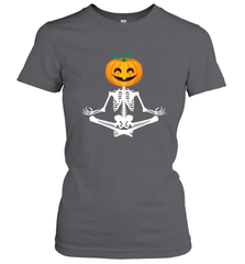 Halloween Yoga Zen Meditation Pumpkin skeleton Gift idea Women's T-Shirt Women's T-Shirt - jonhlittlestore88
