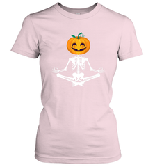 Halloween Yoga Zen Meditation Pumpkin skeleton Gift idea Women's T-Shirt Women's T-Shirt - jonhlittlestore88