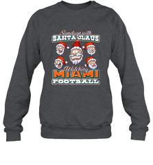 NFL Miami Christmas Funny Santa Claus Watching Football Crewneck Sweatshirt Crewneck Sweatshirt - jonhlittlestore88
