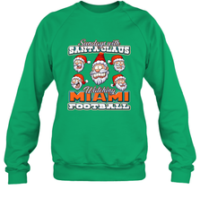 NFL Miami Christmas Funny Santa Claus Watching Football Crewneck Sweatshirt Crewneck Sweatshirt - jonhlittlestore88