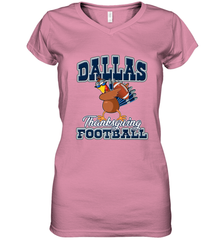 Dallas Thanksgiving Day Funny Turkey Playing Texas Football Premium T Shirt Women's V-Neck T-Shirt Women's V-Neck T-Shirt - jonhlittlestore88