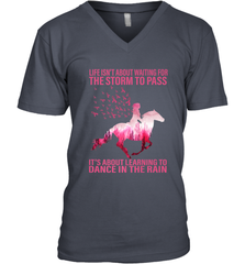 Life Is Not About Waiting Breast Cancer Hippie Peace Horse Men's V-Neck Men's V-Neck - jonhlittlestore88