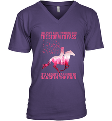 Life Is Not About Waiting Breast Cancer Hippie Peace Horse Men's V-Neck Men's V-Neck - jonhlittlestore88