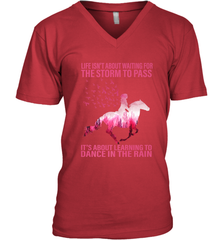 Life Is Not About Waiting Breast Cancer Hippie Peace Horse Men's V-Neck Men's V-Neck - jonhlittlestore88