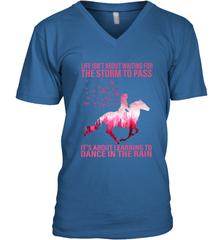 Life Is Not About Waiting Breast Cancer Hippie Peace Horse Men's V-Neck Men's V-Neck - jonhlittlestore88