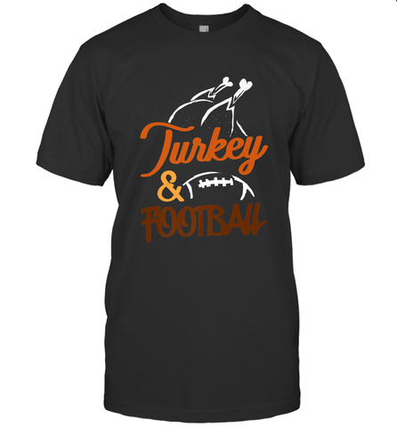 Turkey And Football Thanksgiving Day Football Fan Holiday Men's T-Shirt Men's T-Shirt / Black / S Men's T-Shirt - jonhlittlestore88