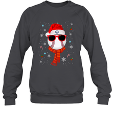 Tampa Bay Rays LogoChristmas Baseball Player Glasses Santa Hat Pajama Gift Crewneck Sweatshirt Crewneck Sweatshirt - jonhlittlestore88