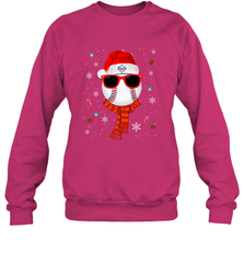 Tampa Bay Rays LogoChristmas Baseball Player Glasses Santa Hat Pajama Gift Crewneck Sweatshirt Crewneck Sweatshirt - jonhlittlestore88