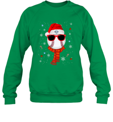 Tampa Bay Rays LogoChristmas Baseball Player Glasses Santa Hat Pajama Gift Crewneck Sweatshirt Crewneck Sweatshirt - jonhlittlestore88