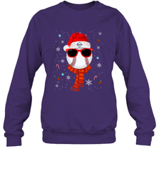 Tampa Bay Rays LogoChristmas Baseball Player Glasses Santa Hat Pajama Gift Crewneck Sweatshirt Crewneck Sweatshirt - jonhlittlestore88