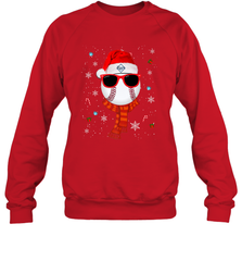 Tampa Bay Rays LogoChristmas Baseball Player Glasses Santa Hat Pajama Gift Crewneck Sweatshirt Crewneck Sweatshirt - jonhlittlestore88