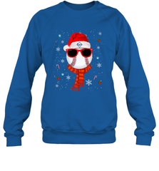 Tampa Bay Rays LogoChristmas Baseball Player Glasses Santa Hat Pajama Gift Crewneck Sweatshirt Crewneck Sweatshirt - jonhlittlestore88