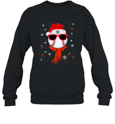 New York Mets Logo Christmas Baseball Player Glasses Santa Hat Pajama Gift Crewneck Sweatshirt