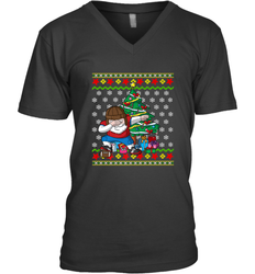 NFL Ugly Christmas Dabbing Santa Football Gift Men's V-Neck