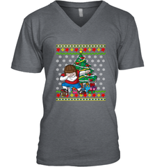 NFL Ugly Christmas Dabbing Santa Football Gift Men's V-Neck Men's V-Neck - jonhlittlestore88