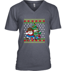 NFL Ugly Christmas Dabbing Santa Football Gift Men's V-Neck Men's V-Neck - jonhlittlestore88