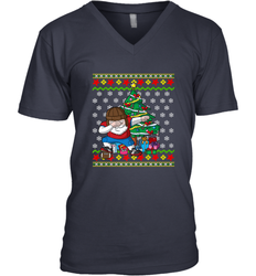 NFL Ugly Christmas Dabbing Santa Football Gift Men's V-Neck