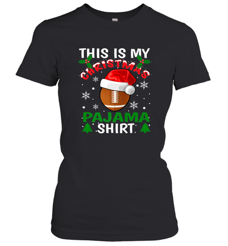 NFL This Is My Football Christmas Pajama Gift Football Lover Women's T-Shirt Women's T-Shirt / Black / S Women's T-Shirt - jonhlittlestore88