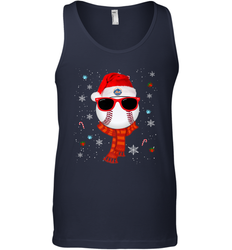 New York Mets Logo Christmas Baseball Player Glasses Santa Hat Pajama Gift Men's Tank Top