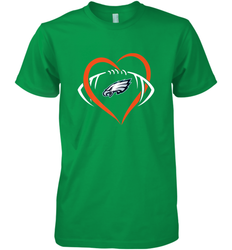 NFL Philadelphia Eagles Heart Love Football Men's Premium T-Shirt