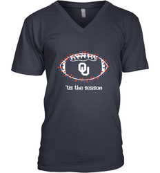 NFL Oklahoma Sooners Football And Christmas Lights Men's V-Neck
