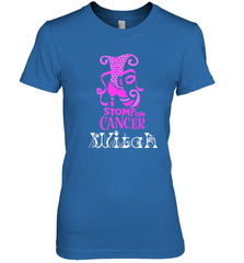 Stomp On Cancer Witch High Heel Breast Cancer Halloween Women's Premium T-Shirt Women's Premium T-Shirt - jonhlittlestore88
