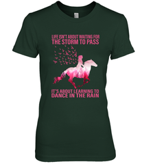 Life Is Not About Waiting Breast Cancer Hippie Peace Horse Women's Premium T-Shirt Women's Premium T-Shirt - jonhlittlestore88