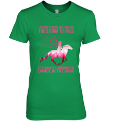 Life Is Not About Waiting Breast Cancer Hippie Peace Horse Women's Premium T-Shirt Women's Premium T-Shirt - jonhlittlestore88