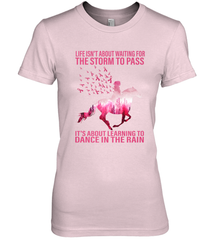 Life Is Not About Waiting Breast Cancer Hippie Peace Horse Women's Premium T-Shirt Women's Premium T-Shirt - jonhlittlestore88