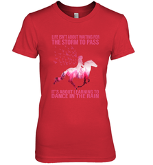 Life Is Not About Waiting Breast Cancer Hippie Peace Horse Women's Premium T-Shirt Women's Premium T-Shirt - jonhlittlestore88