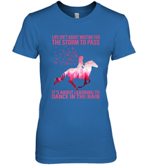 Life Is Not About Waiting Breast Cancer Hippie Peace Horse Women's Premium T-Shirt Women's Premium T-Shirt - jonhlittlestore88