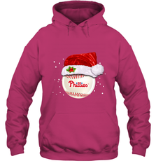 Philadelphia Phillies logo Baseball Ball Christmas Santa Hat Xmas Sport Funny Snow Hooded Sweatshirt Hooded Sweatshirt - jonhlittlestore88