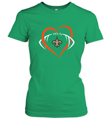 NFL New Orleans Saints Heart Love Football Women's T-Shirt Women's T-Shirt - jonhlittlestore88