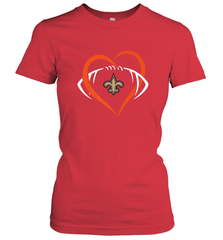 NFL New Orleans Saints Heart Love Football Women's T-Shirt Women's T-Shirt - jonhlittlestore88