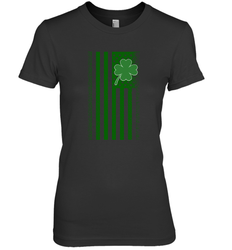 Lucky St. Patrick's Day Irish American Flag T Shirt Women's Premium T-Shirt
