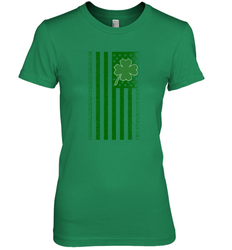 Lucky St. Patrick's Day Irish American Flag T Shirt Women's Premium T-Shirt