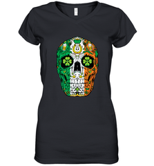 Sugar Skull Leprechaun T Shirt St Patricks Day Women Men Tee Women's V-Neck T-Shirt Women's V-Neck T-Shirt - jonhlittlestore88