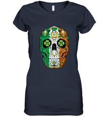 Sugar Skull Leprechaun T Shirt St Patricks Day Women Men Tee Women's V-Neck T-Shirt Women's V-Neck T-Shirt - jonhlittlestore88