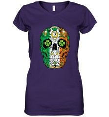Sugar Skull Leprechaun T Shirt St Patricks Day Women Men Tee Women's V-Neck T-Shirt Women's V-Neck T-Shirt - jonhlittlestore88