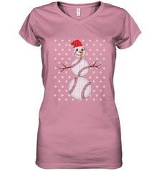 UGLY CHRISTMAS Baseball Snowman Holiday Santa Funny Men Gift Women's V-Neck T-Shirt Women's V-Neck T-Shirt - jonhlittlestore88