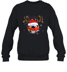 Santa Hat Soccer Reindeer Christmas Funny Players Football Crewneck Sweatshirt