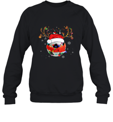 Santa Hat Soccer Reindeer Christmas Funny Players Football Crewneck Sweatshirt Crewneck Sweatshirt - jonhlittlestore88