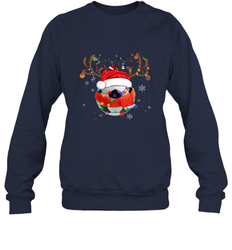 Santa Hat Soccer Reindeer Christmas Funny Players Football Crewneck Sweatshirt