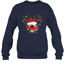 Santa Hat Soccer Reindeer Christmas Funny Players Football Crewneck Sweatshirt Crewneck Sweatshirt - jonhlittlestore88