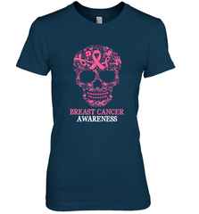 Tattoo Skull Halloween Breast Cancer Awareness Women's Premium T-Shirt Women's Premium T-Shirt - jonhlittlestore88