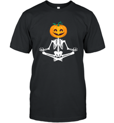 Halloween Yoga Zen Meditation Pumpkin skeleton Gift idea Men's T-Shirt Men's T-Shirt - jonhlittlestore88