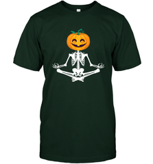 Halloween Yoga Zen Meditation Pumpkin skeleton Gift idea Men's T-Shirt Men's T-Shirt - jonhlittlestore88